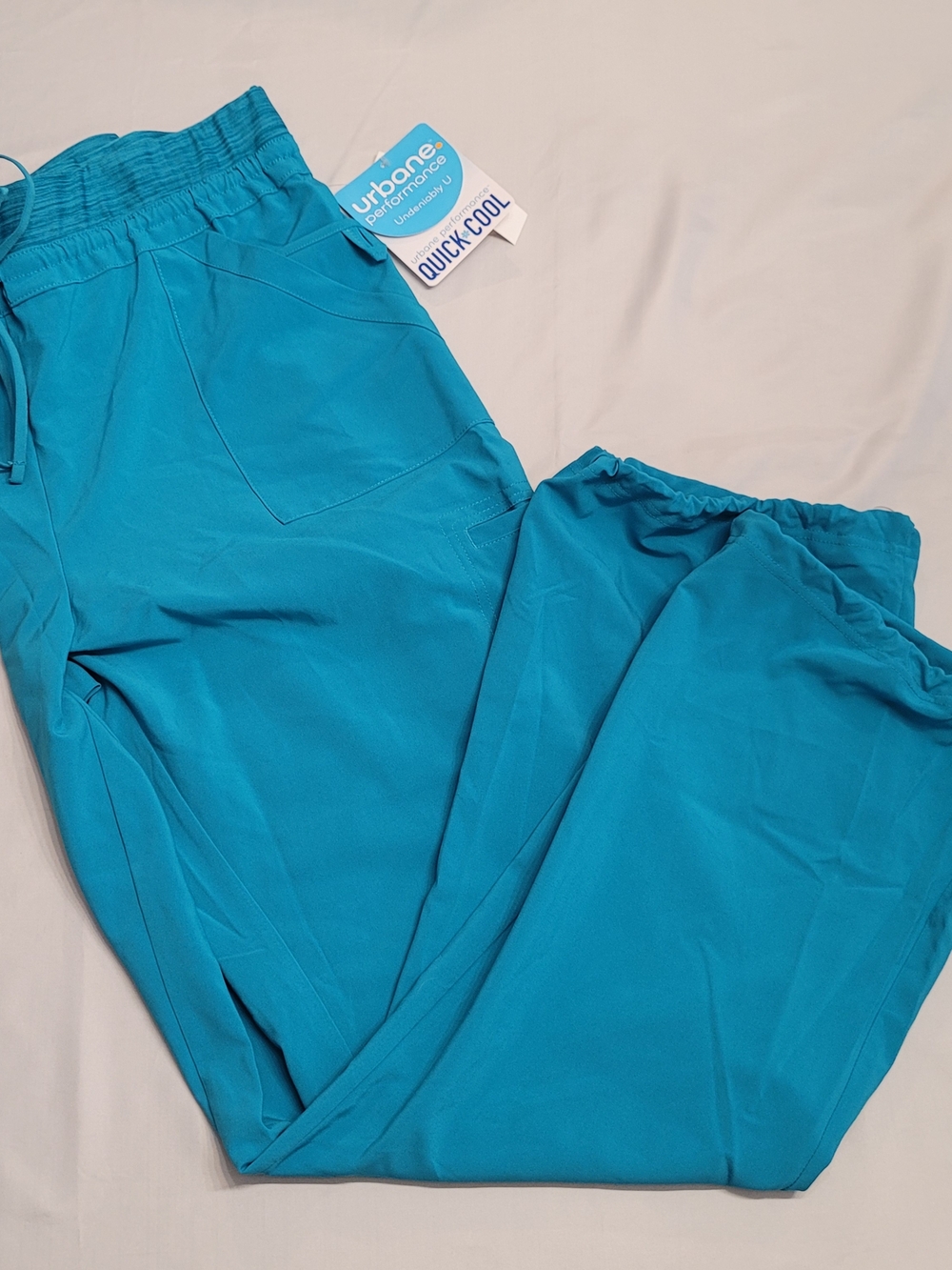 Urbane Performance Quick Cool Teal Scrub Pants Large NWT Stretch